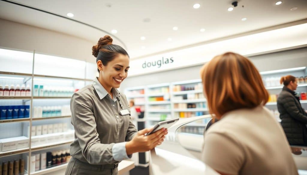Douglas Service-Center bei der Arbeit