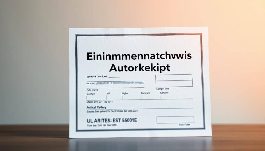 Einkommensnachweis Autokredit